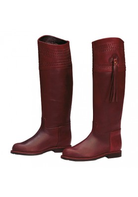 Bota Hipica Caña Picada Tacon Rodado(Mod704)