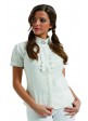 Camiseta De Concurso Con Ruches Y Mangas Cortas