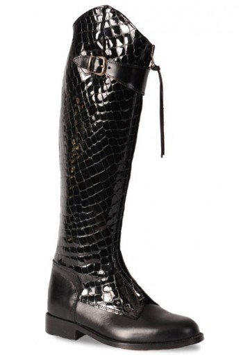 Bota De Polo Negro Brillo Coco
