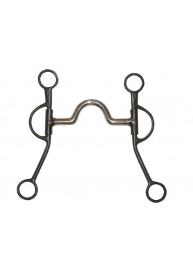 Bocado Natowa En Metal Negro Con Puente Alto