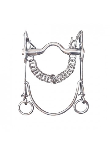 Bocado Vaquero Inox. Embocadura Suave Barra Curva