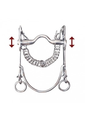 Bocado Vaquero Inox. Embocadura Movil Barra Curva