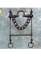 Bocado Boca Sapo Barra Recta Con Cadenilla Pavonado