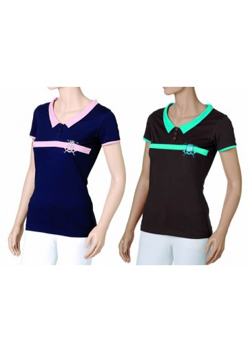 Camiseta Tattini Mujer En Jersey Cuello Ancho