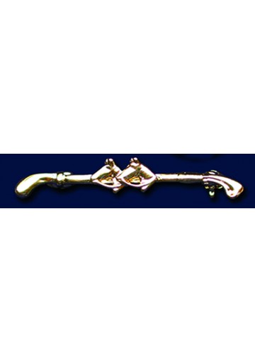 Broche Doble Cabeza De Caballo Sobre Fusta