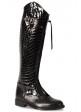 Bota De Polo Negro Brillo Coco