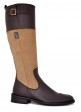 Bota  Señora Cremallera Camel-Marrón