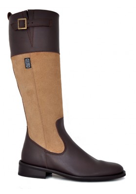 Bota  Señora Cremallera Camel-Marrón