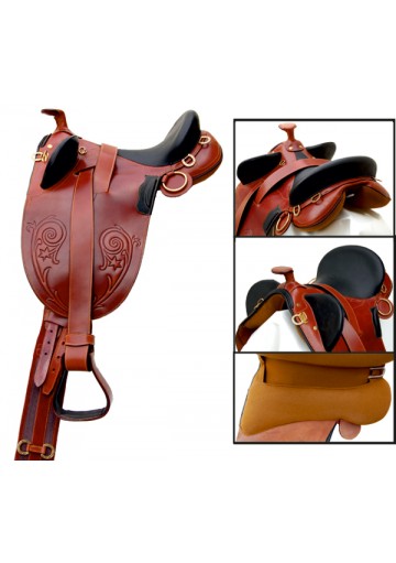 Silla Australiana Negro-Marrón Con Pomo AE729 (Completa)