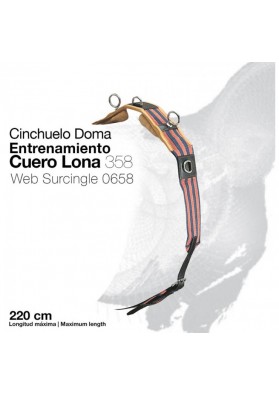 Cinchuelo Doma Entrenamiento Cuero-Lona Caballo Mod.358
