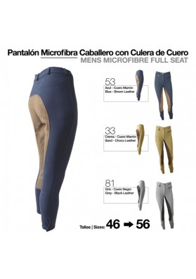 Pantalón Microfibra/Cuero Caballero