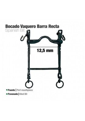 Bocado Pavonado Barra Recta Pavonado 12.5 cm.