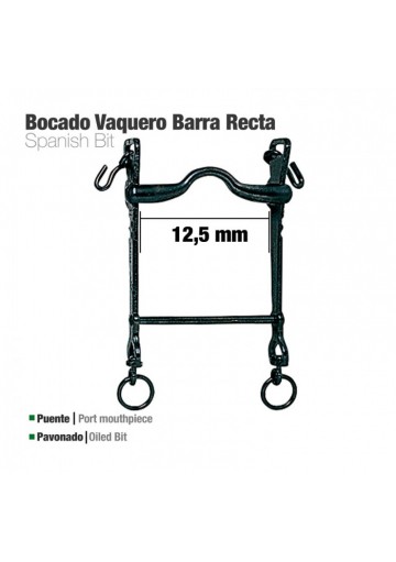 Bocado Pavonado Barra Recta Pavonado 12.5 cm.