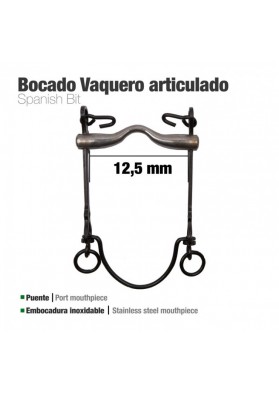 Bocado Vaquero Articulado 7AiPAVONADO 12.5cm.
