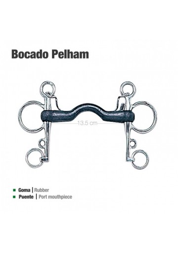 Bocado Pelham Goma Puente 21250CR