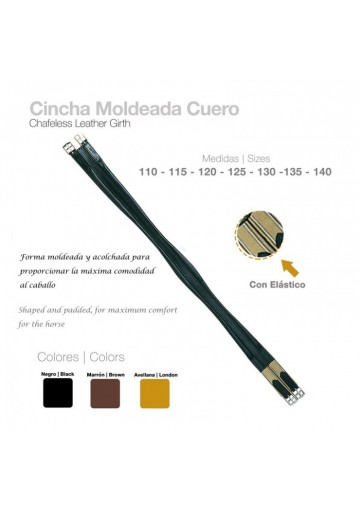 Cincha Moldeada Cuero Elasico