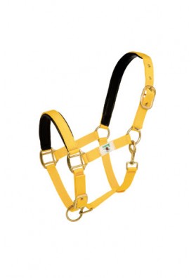 Cabezada Cuadra HH Nylon Doble Con Refuerzo Cuero Sintético y Mosquetón