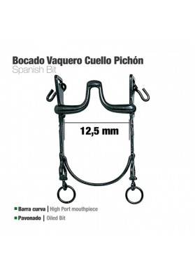 Bocado Vaquero B/Curva Cuello Pichón 12.5 cm.