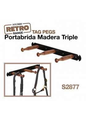 Portabrida Madera Triple Stubbs Retro Tack PEGS S2877