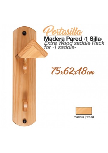 Portasilla Madera Pared 1 Silla 75x62x18cm