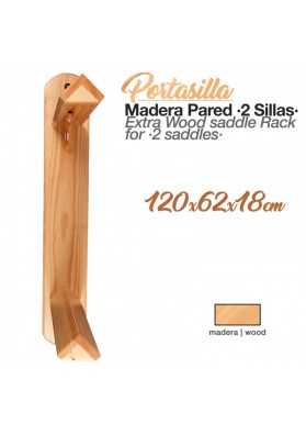 Portasilla Madera Pared Zaldi 2 Sillas 120x62x18cm