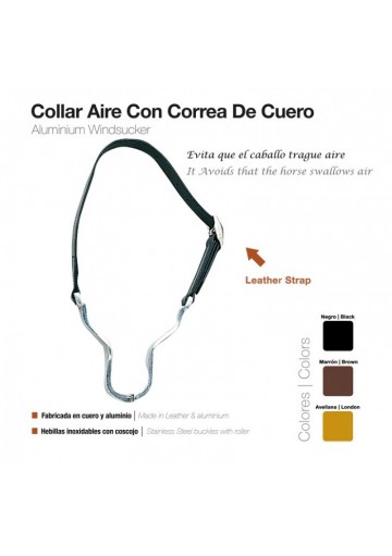 Collar Aire Con Correa De Cuero