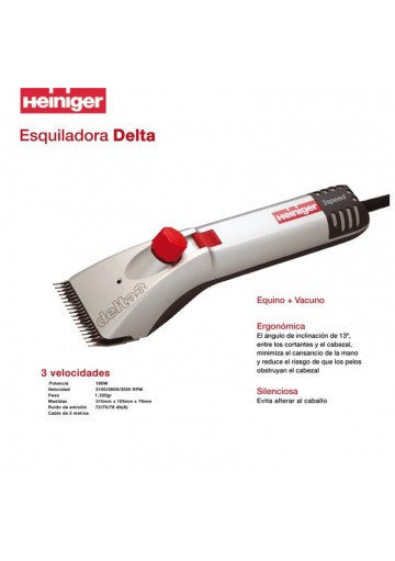 Esquiladora Eléctrica Delta Heiniger Para Caballo