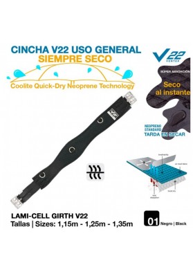 Cincha V22 Siempre Seco Uso General Negro