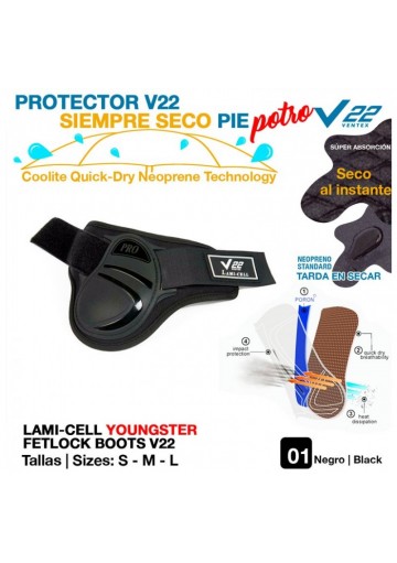 Protector V22 Siempre Seco Pie Potro Negro