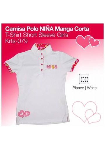 CaAMISA POLO NIÑA MANGA CORTA KRTS-079