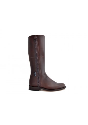 Bota De Señora Banda Calada Rojo