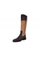 Bota  Señora Cremallera Camel-Marrón