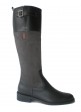 Bota  Señora Cremallera Gris-Negro