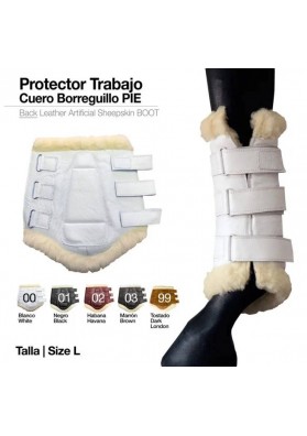 Protector Trabajo Cuero Borreguillo Pie L