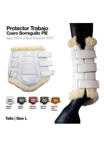 Protector Trabajo Cuero Borreguillo Pie L