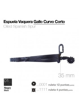 Espuela Vaquera Gallo Curvo Corto