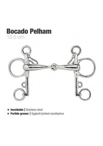 Bocado Pelham Partido Inox. 212503