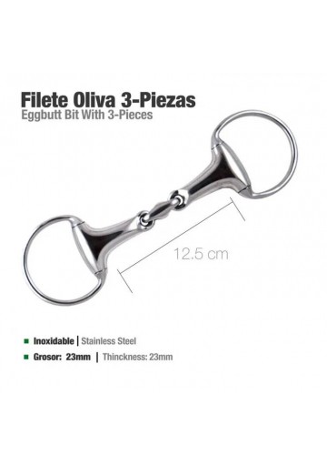 Filete Oliva 3 Piezas Inox