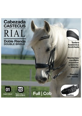 Cabezada CAstecus Rial Doble Cob Negro