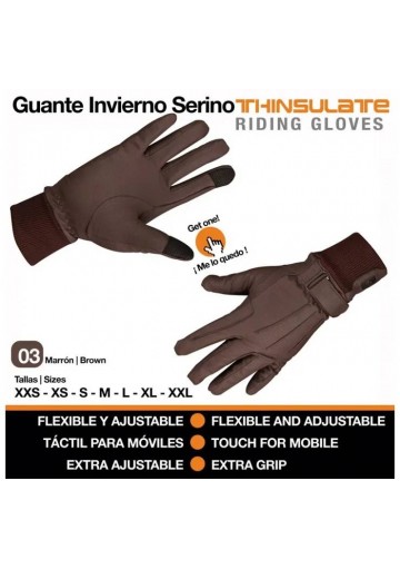 Guante Invierno Serino Thinsulate Marrón