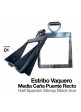 ESTRIBO VAQUERO 1/2 CAÑA PUENTE RECTO PAVONADO