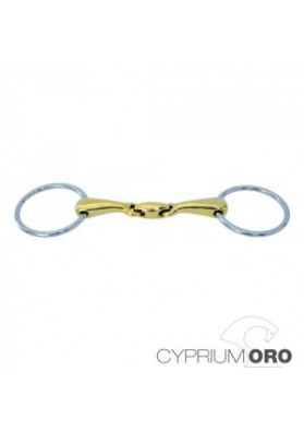 FILETE SEFTON CYPRIUM ORO ANILLA EMBOCADURA HUECA PARTIDA DOBLE GROSOR 14 MM