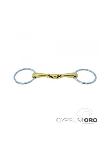 FILETE SEFTON CYPRIUM ORO ANILLA EMBOCADURA HUECA PARTIDA DOBLE GROSOR 14 MM