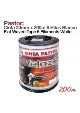 PASTOR: CINTA 20mm x 200m 6 HILOS BLANCO