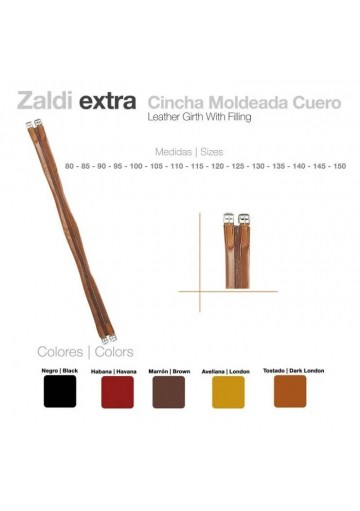 CINCHA ZALDI EXTRA MOLDEADA CUERO