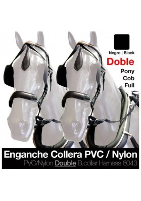 ENGANCHE COLLERA PVC/NYLON DOBLE NEGRO