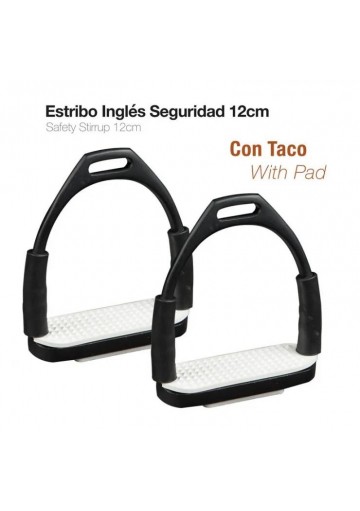 ESTRIBO INGLÉS SEGURIDAD A02 NEGRO 12cm