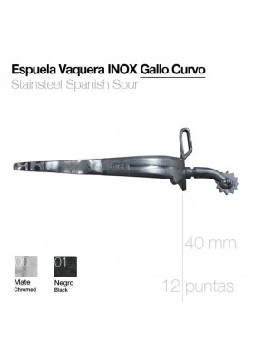 ESPUELA VAQUERA INOX GALLO CURVO