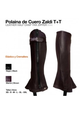 POLAINA CUERO CON ELÁSTICO ZALDI T+T MC002