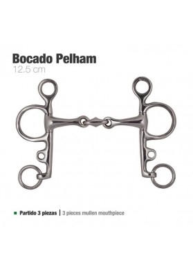 BOCADO PELHAM PARTIDO 3 PIEZAS L44